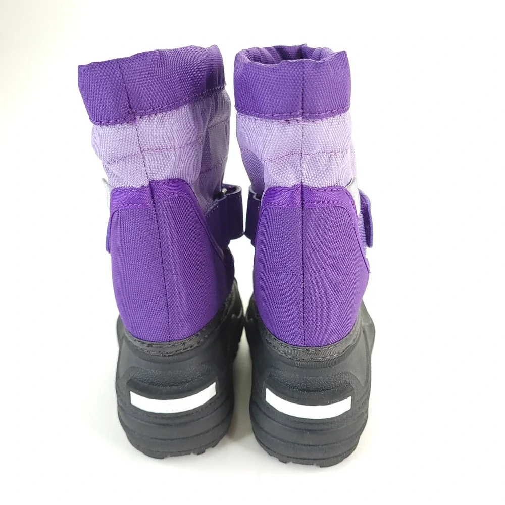 Columbia‎ Powderbug Plus II Snow Boots Toddler 4 Purple Black Winter Insulated